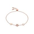 Emporio Armani Bracelet for Women Fast Tack, Inner Length: 160 + 20mm, big star: 10x2mm, small stars: 8x2mm Rose Gold Sterling Silver Bracelet, EG3525C221