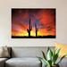 East Urban Home 'A Pair of Saguaro Cacti at Sunset Sonoran Desert' by Marilyn Parver Photographic Print on Canvas Canvas, | Wayfair
