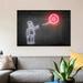 East Urban Home Homer w/ a Balloon by Octavian Mielu - Wrapped Canvas Graphic Art Print Canvas, Cotton in Black | 12 H x 18 W x 1.5 D in | Wayfair