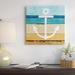 East Urban Home 'Beachscape Series: Anchor I' Graphic Art Print on Canvas in Blue/Green/Orange | 12 H x 12 W x 0.75 D in | Wayfair