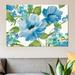 East Urban Home Blue Summer Poppies by Wild Apple Portfolio - Wrapped Canvas Graphic Art Print Canvas/Metal in Blue/Green | Wayfair