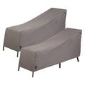 Modern Leisure Garrison Patio Chaise Lounge Cover, 2-Pack, Waterproof, 65"L x 28"W x 29"H, Granite in Gray | 29 H x 28 W x 65 D in | Wayfair