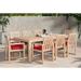 Mercury Row® Freddy Rectangular 8 - Person 87" Long Outdoor Dining Set w/ Cushions Wood in Brown | Wayfair 5691242C58684996AAB3E6119797C6D2