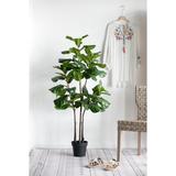 Joss & Main 59.1" Artificial Fiddle Leaf Fig Tree in Pot | 59.1 H x 21.7 W x 25.6 D in | Wayfair 2B264BE9AF7646DB9AA64A5993A3EF15