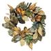 The Holiday Aisle® Magnolia 24" Wreath Silk in Yellow | 24 H x 24 W x 6 D in | Wayfair 8B385DDC912446FFA89F8A923D0B4EEA