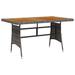 vidaXL Outdoor Dining Table Garden Patio Table Solid Wood Acacia PE Rattan