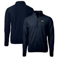 Men's Cutter & Buck Navy Georgia Tech Yellow Jackets Big Tall Cascade Eco Sherpa Fleece Quarter-Zip Jacket