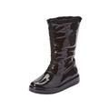 Wide Width Women's The Snowflake Weather Boot by Comfortview in Black Patent (Size 8 W)