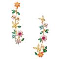 Kate Spade Jewelry | Kate Spade New Bloom Linear Flower Crystal Earrings | Color: Gold/Purple | Size: Os