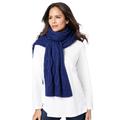 Women's Cable Knit Scarf by Accessories For All in Evening Blue