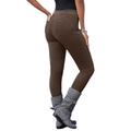 Plus Size Women's Corduroy Legging by Roaman's in Chocolate (Size 42 W) Stretch Pants