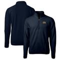 Men's Cutter & Buck Navy Drexel Dragons Big Tall Cascade Eco Sherpa Fleece Quarter-Zip Jacket