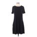 Kenneth Cole New York Casual Dress - Shift: Black Print Dresses - Women's Size Small