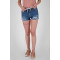 Shorts ALIFE & KICKIN "LatoyaAK DNM A Damen Jeansshorts, kurze Hose" Gr. XS, Normalgrößen, blau (dark denim washed) Damen Hosen 5-Pocket-Hose Kurze