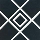 Roca Tiles Casablanca 8" x 8" Flat Ceramic Patterned Wall & Floor Tile Ceramic in Black/White | 8 H x 8 W x 10 D in | Wayfair CAHYD016-88