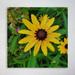 Latitude Run® Yellow Petaled Flower 1 - 1 Piece Rectangle Graphic Art Print On Wrapped Canvas in Green/Yellow | 12 H x 12 W x 2 D in | Wayfair