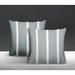 Breakwater Bay Solita Indoor/Outdoor Striped Square Throw Pillow Polyester/Polyfill blend in Gray | 17 H x 17 W x 4.5 D in | Wayfair