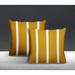 Breakwater Bay Solita Indoor/Outdoor Striped Square Throw Pillow Polyester/Polyfill blend in Yellow | 19 H x 19 W x 5.25 D in | Wayfair