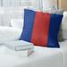 ArtVerse Chicago Baseball Square Pillow Cover 14.0 H x 14.0 W x 1.0 D in Linen/Textured in Blue/Red | 14" x 14" | Wayfair MBS054-SLPG4LC