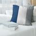 ArtVerse San Diego Baseball Linen Striped Pillow Cover Linen in Gray/Blue/White | 20 H x 20 W x 1.5 D in | Wayfair MBS227-SQPG2LC