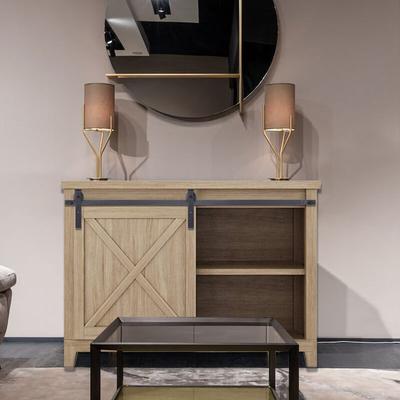 Axhup - Schiebetürbeschlag 120cm, j Formwalze Mini Schwerlast Schiebetürsystem Set für Schrank tv Image