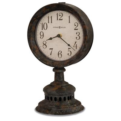 Curata Ardie Antiqued Black Metal Quartz Mantel Clock