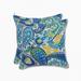 Pillow Perfect Outdoor Amalia Paisley Blue Throw Pillow (Set of 2)