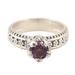 Wonder Years,'Amethyst and Sterling Silver Solitaire Ring'