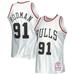 Men's Mitchell & Ness Dennis Rodman Platinum Chicago Bulls 1997/98 Hardwood Classics 75th Anniversary Swingman Jersey