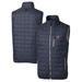 Men's Cutter & Buck Heathered Navy Washington Nationals Big Tall Rainier Full-Zip Puffer Vest