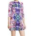 Free People Dresses | Free People Floral Shift-Dress | Color: Blue/Purple | Size: M