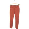 Anthropologie Jeans | Anthro Ag Abbey Sateen High-Rise Skinny Jeans C0 | Color: Orange/Red | Size: 27