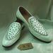 J. Crew Shoes | J Crew White Leather Studded Loafers | Color: Silver/White | Size: 7.5