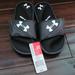 Under Armour Shoes | Nwt Under Armour Slides | Color: Black/White | Size: 4b