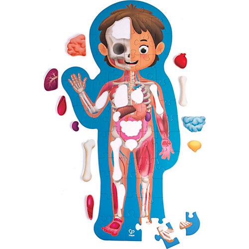 Puzzle Mein Körper, 60-tlg. Anatomie-Puzzle mit Organen aus Holz