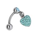 Bauchnabelpiercing ADELIA´S "Piercing Piercing Bauchnabelpiercing" blau (hellblau) Damen Piercings Bauchnabelpiercings