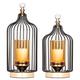 Lantern Decorative - Hurricane Candle Holder for Pillar Candle, Indoor Outdoor Tall Large and Small Candle Lantern, with Glass Shade, Set of 2,Gift for Wedding,Farmhouse,Table Centerpiece Decoration