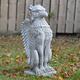 ONEFOLD - Large Griffin Garden Statue, Outdoor Animal Ornament, Stone Garden Feature, Patio Figurine, Hand Cast Stone Garden Ornament