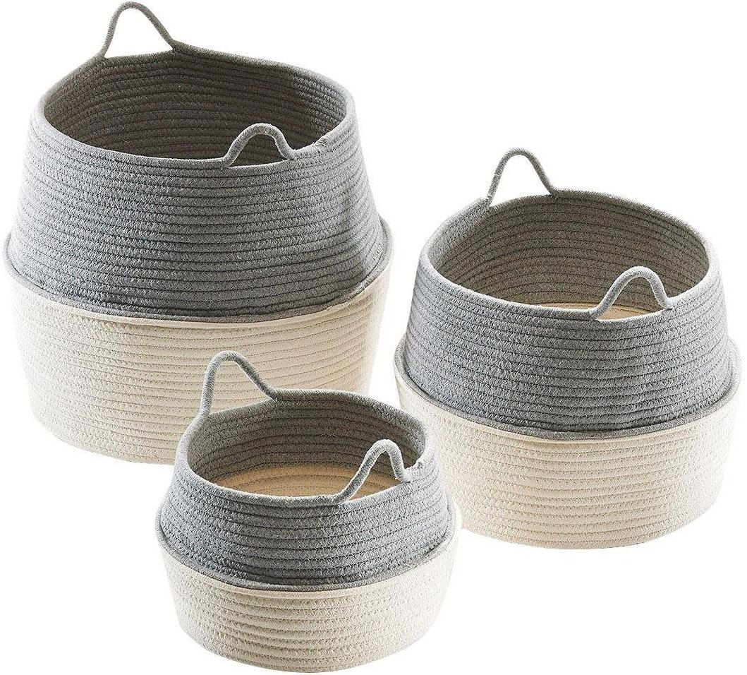 Aufbewahrungskorb LOCKER Aufbewahrungsboxen Gr. B/H/T: 27 cm x 11 cm x 27 cm, grau Körbe