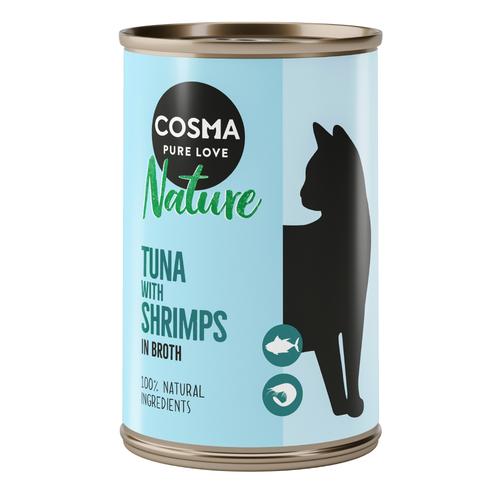 12x140g Tuna Shrimps Cosma Nature Wet Cat Food
