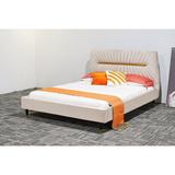 Queen Size Modern Luxury Velvet Platform Bed,No Boxspring Needed