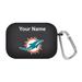 Black Miami Dolphins Personalized AirPods Pro Case Cover