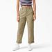 Dickies Women's Relaxed Fit Cropped Cargo Pants - Desert Sand Size 34 (FPR50)