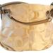 Coach Bags | Coach Hobo Handbag Purse No. A1193-F16620 White/Khaki Jacquard Fabric | Color: Cream/Tan | Size: Os