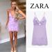 Zara Dresses | Embroidered Eyelet Detail Lilac Dress || Zara || Ykcloset | Color: Purple | Size: L