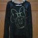 Disney Shirts & Tops | Disney Girls L 10-12 Black Gold Metallic Minnie Mouse Long Sleeve Sweater Euc | Color: Black/Gold | Size: Lg