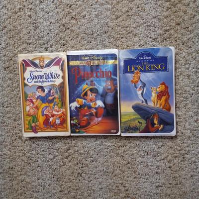 Disney Portable Audio & Video | 3 Walt Disney Classics On Vhs. | Color: Gold/White | Size: Os