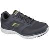 Sneaker SKECHERS "FLEX ADVANTAGE 4.0", Herren, Gr. 39, grau, Leder, Textil, Lederimitat, sportlich, Schuhe, mit leichtem Profil, Freizeitschuh, Halbschuh, Schnürschuh