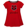 Girls Youth Scarlet Arkansas State Red Wolves A-Line Top