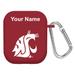 Crimson Washington State Cougars Personalized AirPods Case Cover